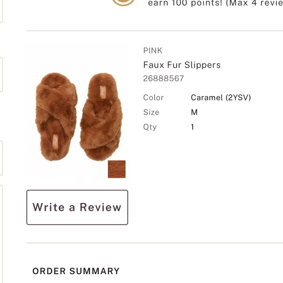 🆕🔥 pink by Victoria’s Secret, super cute faux fur plush slip on for the house - Picture 2 of 3